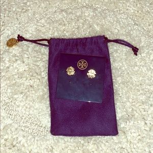 Tory Burch logo earrings